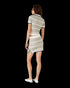 CASABLANCA Cotton Tuck Stitch Knit Mini Skirt Womens Apparel
